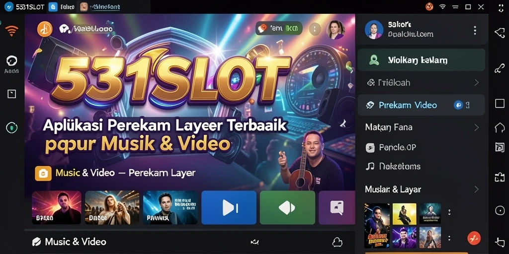 Antarmuka aplikasi 531SLOT untuk perekaman layar yang sederhana dan intuitif.