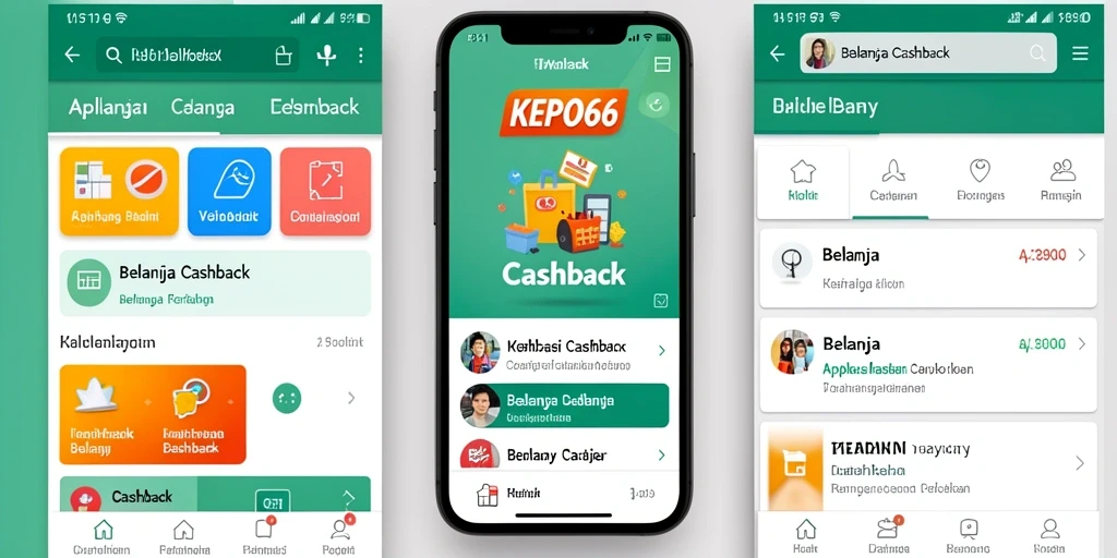 Tampilan antarmuka KEPO66 dengan fitur Cashback yang menarik.