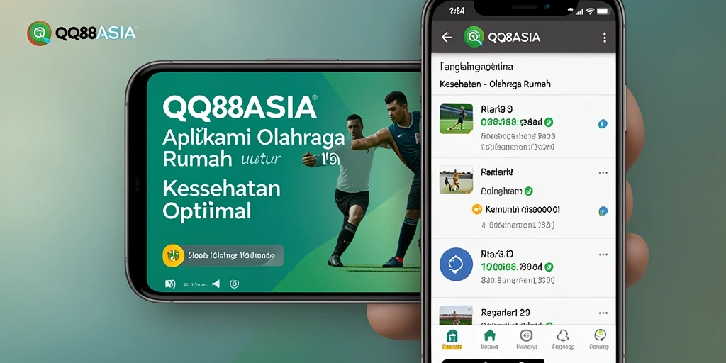Antarmuka aplikasi QQ88ASIA untuk olahraga rumah yang intuitif dan mudah digunakan.