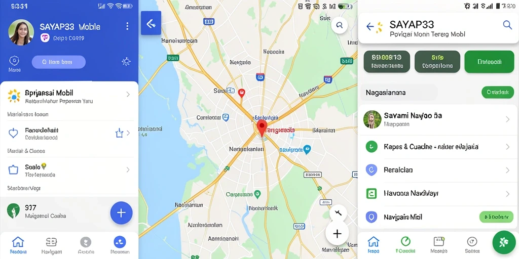 Antarmuka aplikasi SAYAP33 dengan navigasi yang jelas dan informatif.