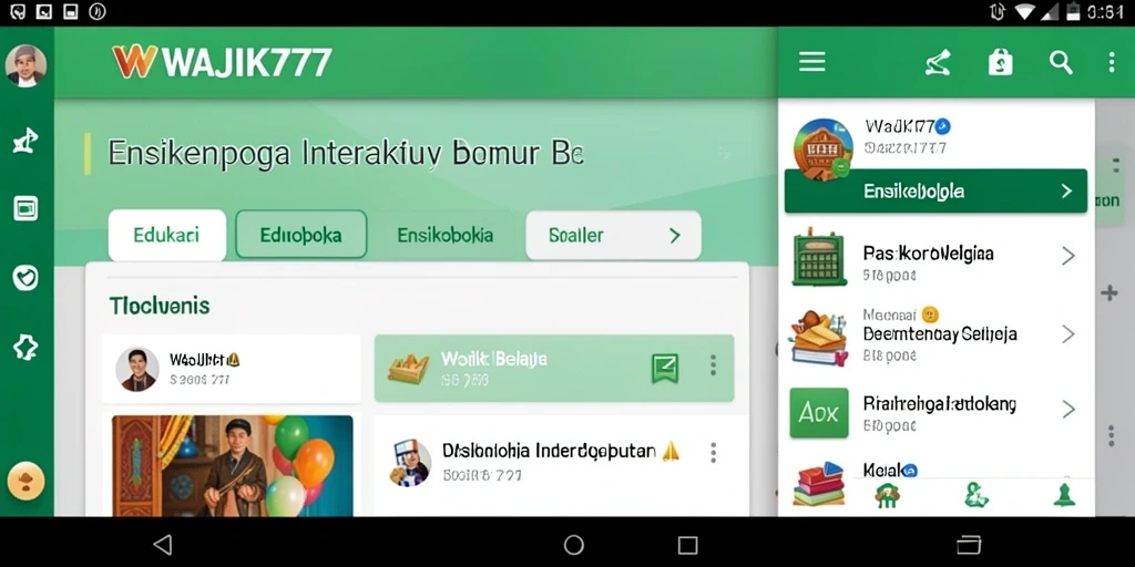 Tampilan antarmuka WAJIK777 yang menarik dan informatif.