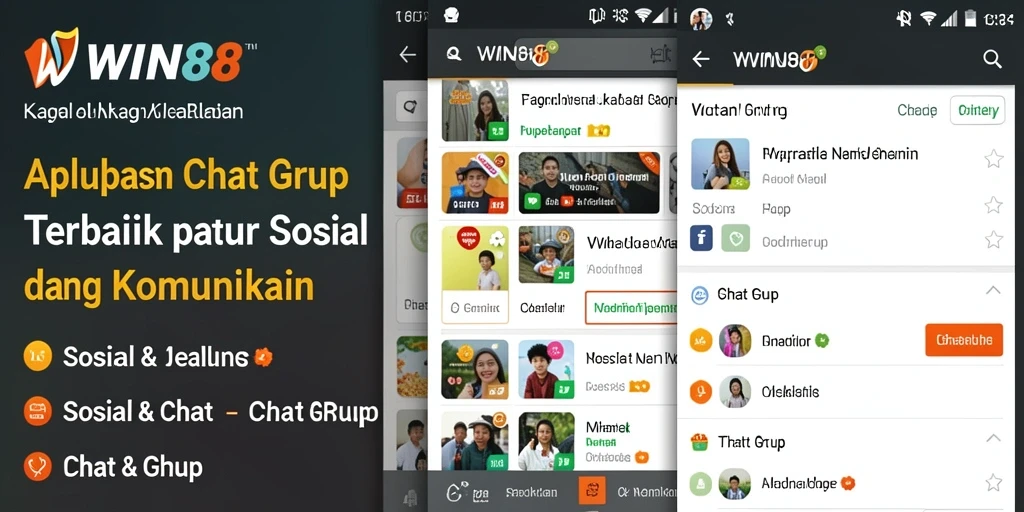 Tampilan antarmuka WIN88 dengan fitur Chat Grup yang interaktif dan mudah digunakan.