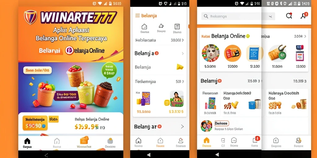 Antarmuka aplikasi WINRATE777 yang sederhana dan menarik.